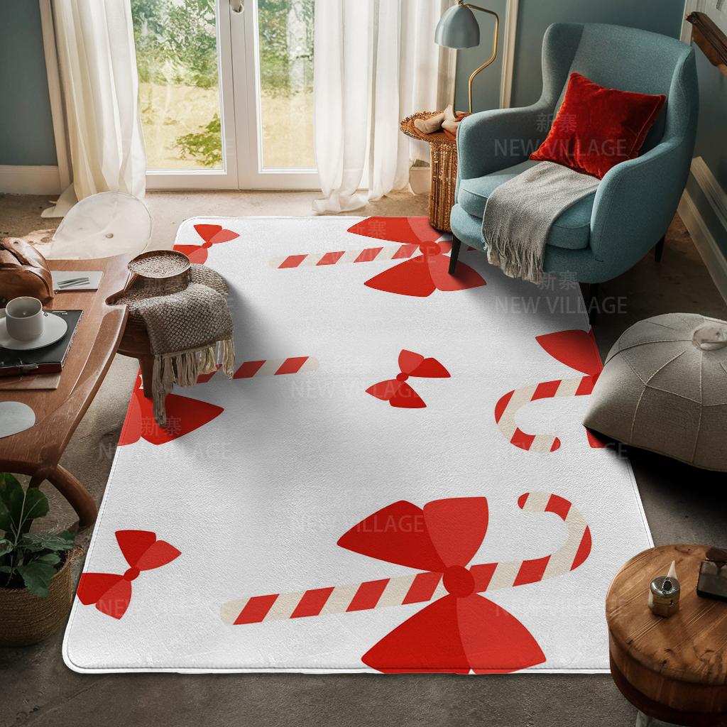 House Entrance Carpet Home Door Mat Living Room Bath Foot Bathroom Non-slip Water Absorption Rugs Bath Merry Christmas Winter