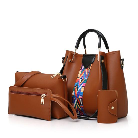 

Aueoeo 4Pcs Large Crossbody Bags for Women Handbags, Shoulder Bag with Wallet Set, Women Tote Hobo Purses верблюд