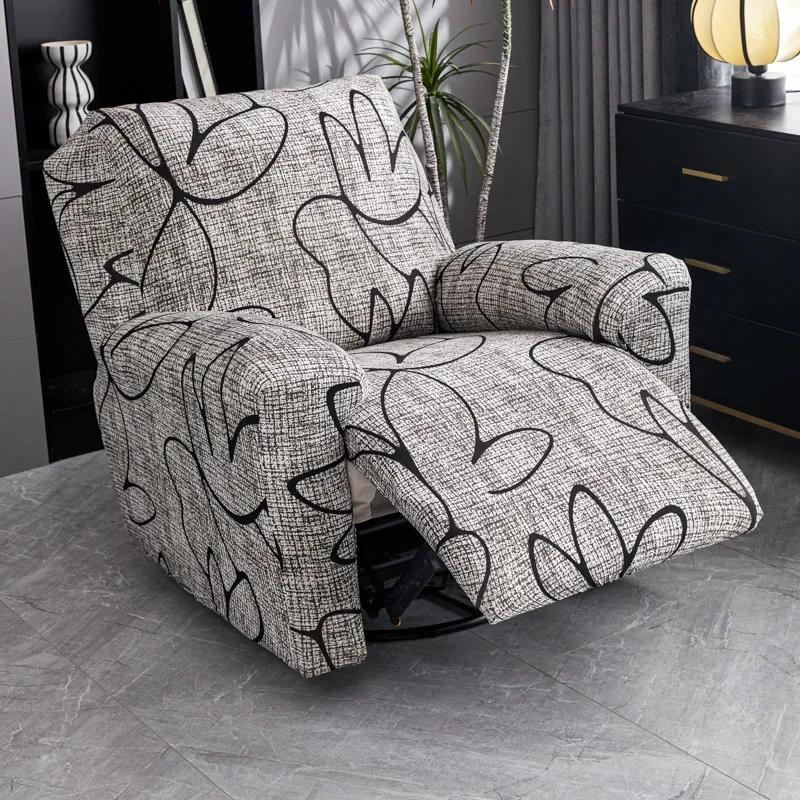 1 Seat Recliner Sofa Covers All-Inclusive Single Armchair Cover Elastic Relax Reclining Chair Slipcover Furniture Protector Home