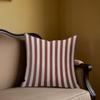 Crimson Stripe Square Jacquard Pillow Cover for Sofa Office Waist Cushion Cover Home Decorative Pillowcase