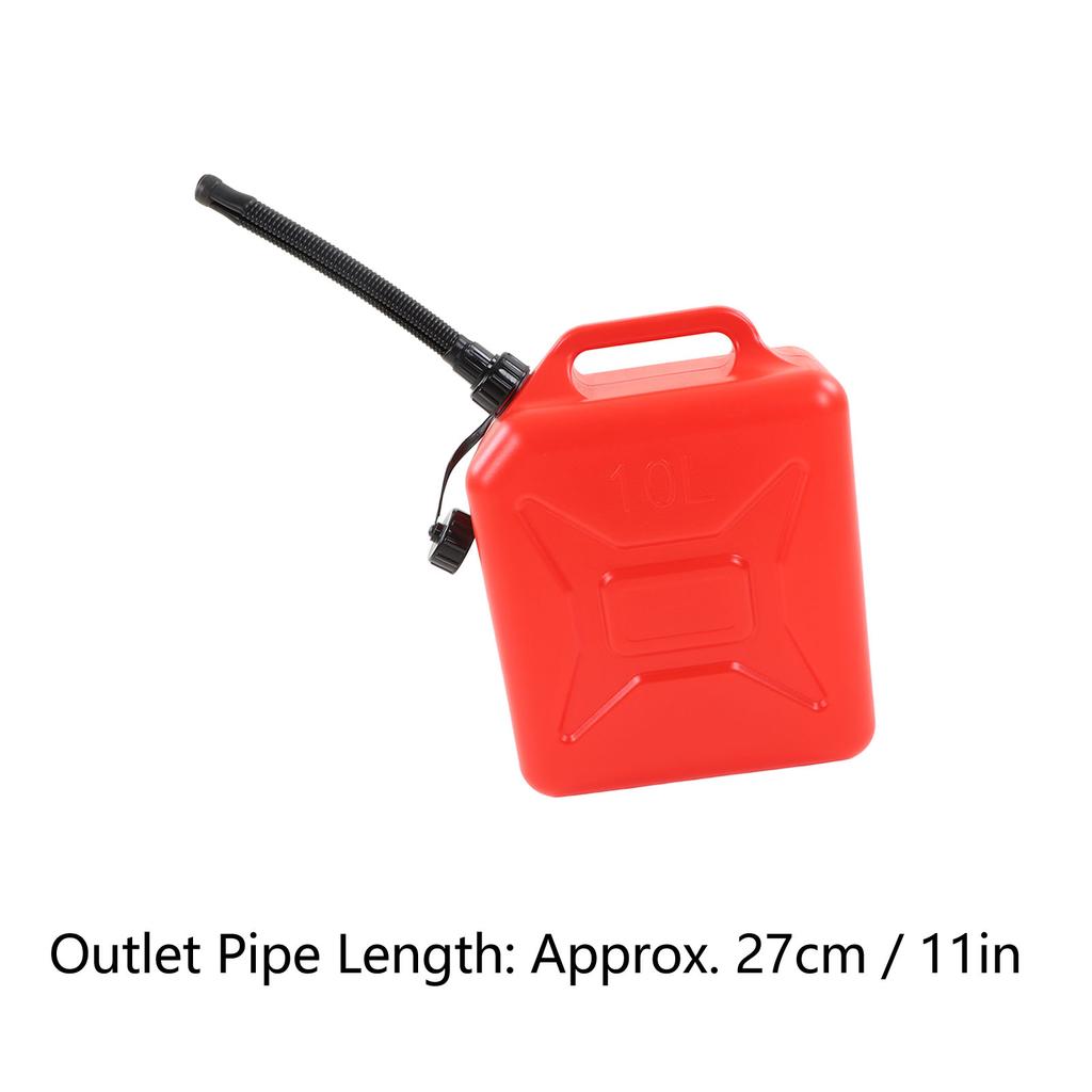 מיכל דלק אדום 2.6 גלון 10 ליטר עם קו מדידה HDPE מחוזק ABS מעכב בעירה מיכל מיכל גז נוזלי