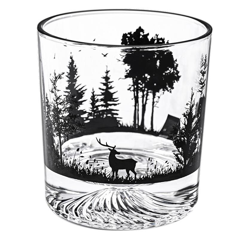 300 ml IJsberg Sneeuwberg Whiskeyglas, Creatief Silhouet Dikke Bodem Rock Glas, Ideaal Voor Huwelijks- & Kerstcadeaus 201-300ml