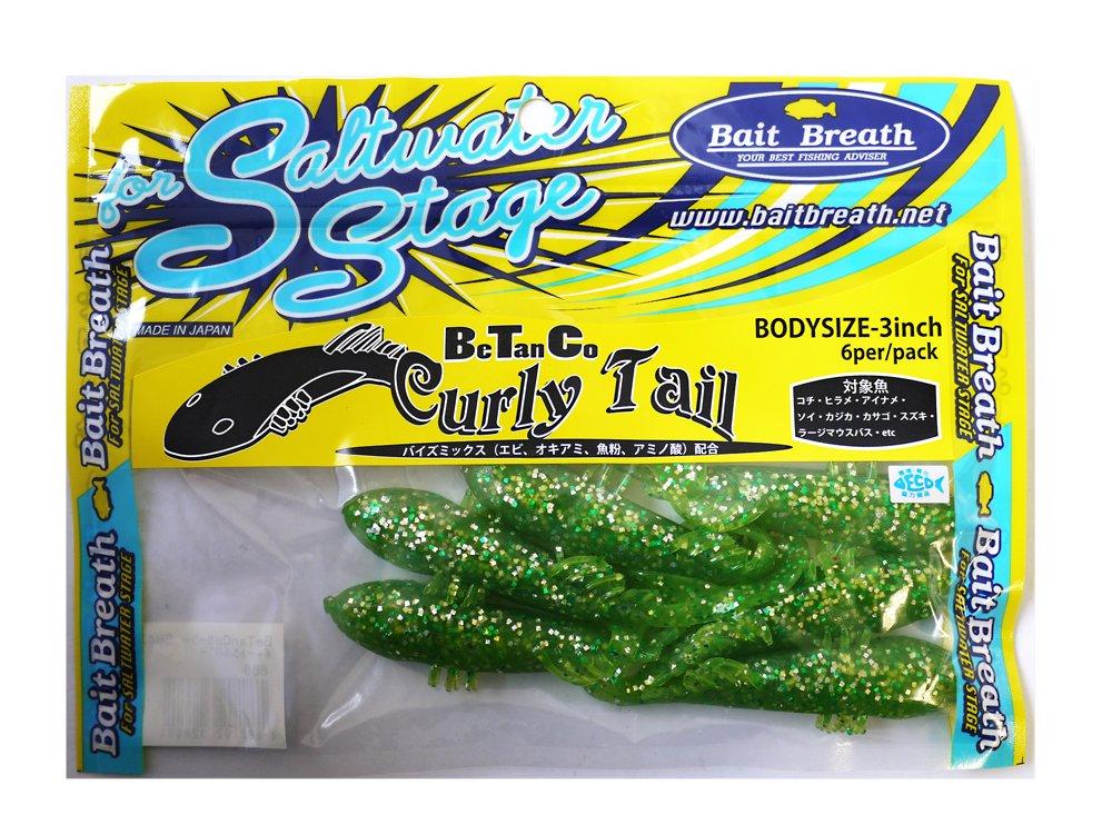 Приманка Bait Breath Червь BeTanCo Curly S842 Цвет: Серебристо-зеленый 3inch серебряный