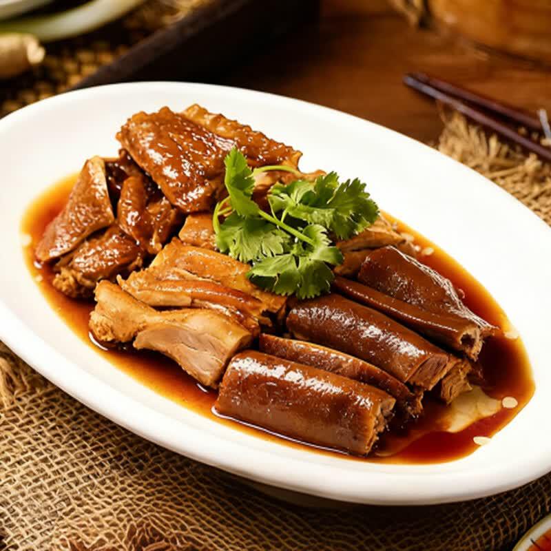 Wuzhi geschmorte Chaoshan Löwenkopf-Gans Platte, 530g