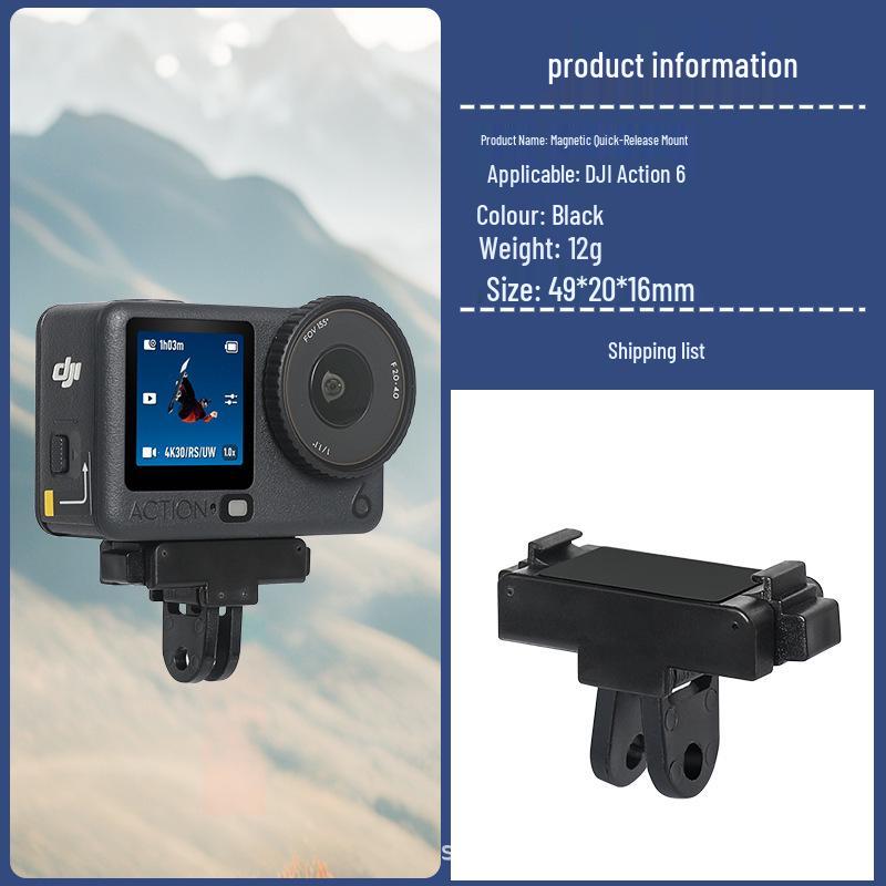 DJI Osmo Action6/Nano Two-Way Magnetic Quick-Release Base for Action Cameras