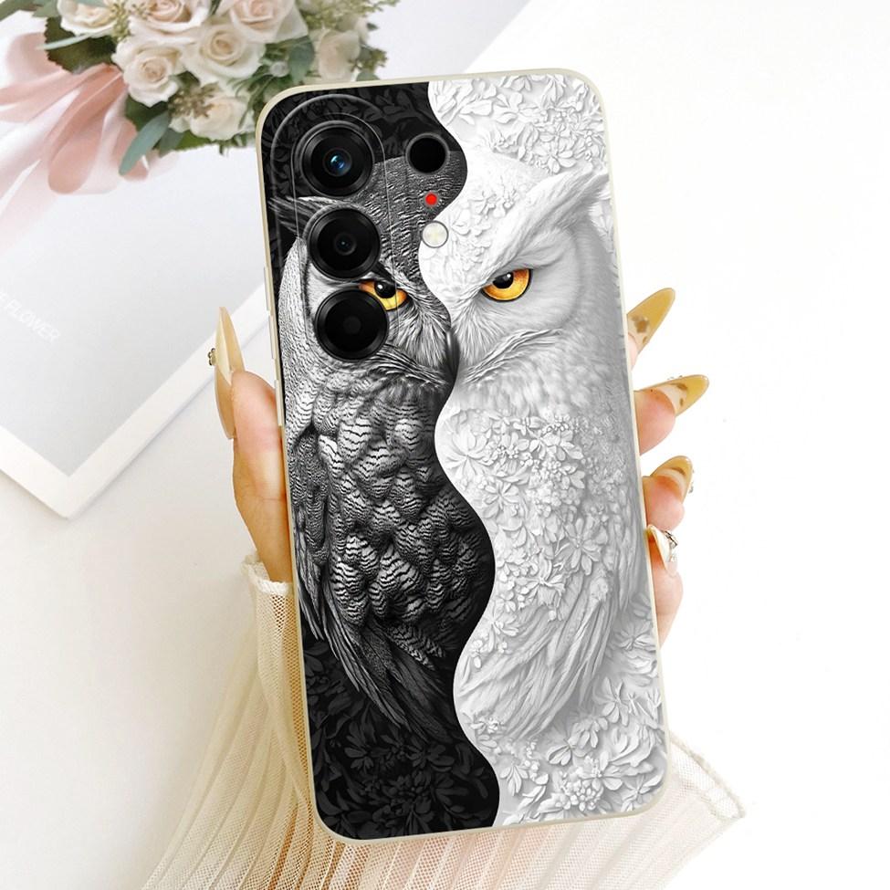 Hülle Für Tecno Camon 50 4G Cover CN5 Luxus Mode Blumen Kawaii Niedlich Bemalt Stoßfest Silikonhülle Für Techno Camon 50 4G
