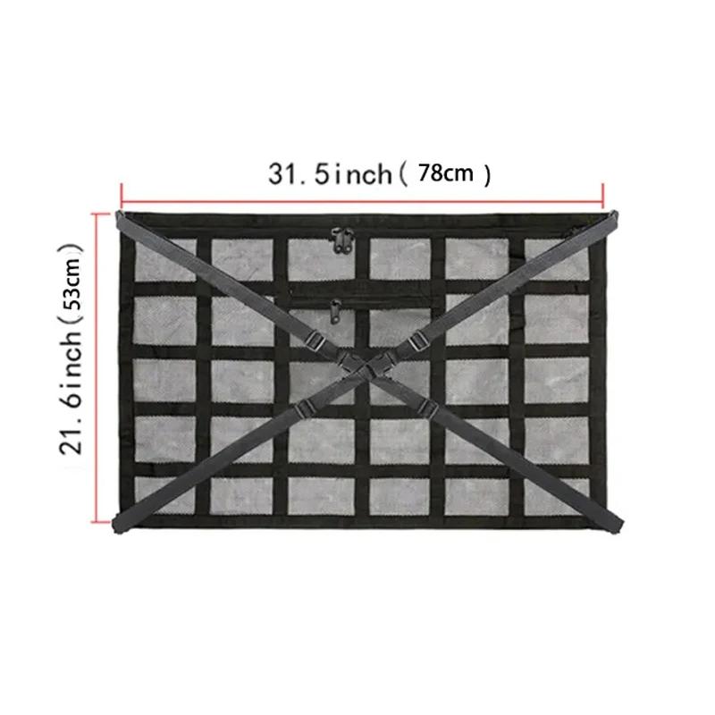 Car Ceiling Storage Net Pocket Auto Stowing Tidying Accessories Car Roof Storage Bag Interior Cargo Net Breathable Mesh Bag