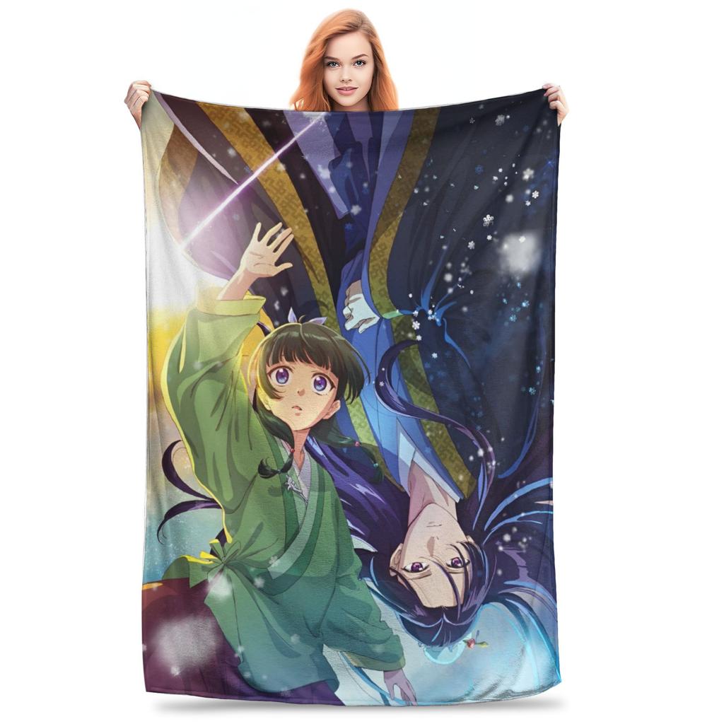 Super Soft Maomao Cartoon The Apothecary Diaries Throw Blanket Premium Flannel Fleece Bed Blanket Cozy Plush Blankets All Season