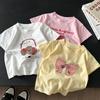 Sommer Kinder Baumwolle Kurzarm T-Shirt Niedlicher Cartoon Aufdruck Rundhalsausschnitt Weiche Oberteile Für Baby Kleinkind Jungen Mädchen Kinderbekleidung