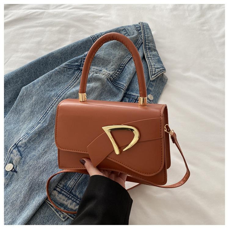 Chic Solid Color Faux Leather Shoulder Bag for Women, Minimalist Square Crossbody Purse, Trendy Casual Handbag