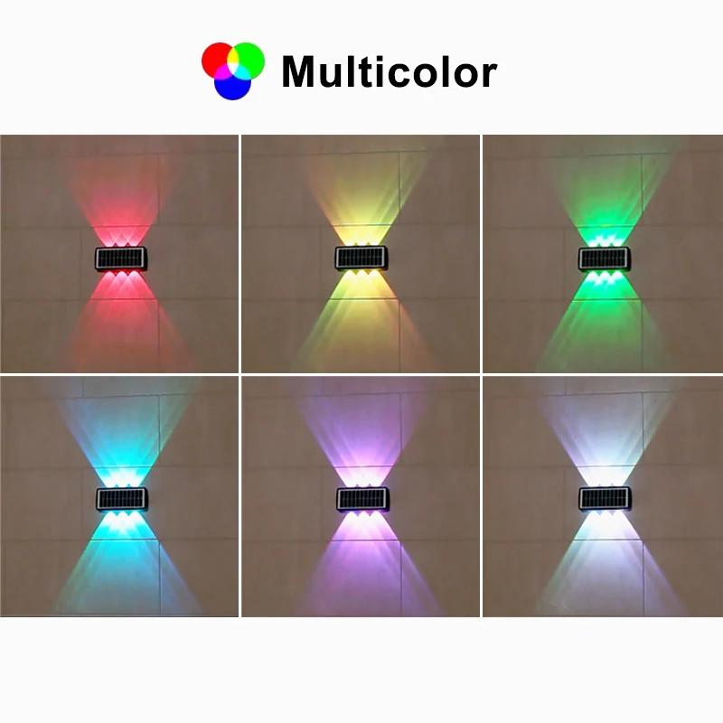 Solar Wall Lights LED Spotlight Outdoor Waterproof Upper And Lower Lighting Solar Powered Streetlight Balcony Courtyard Garden