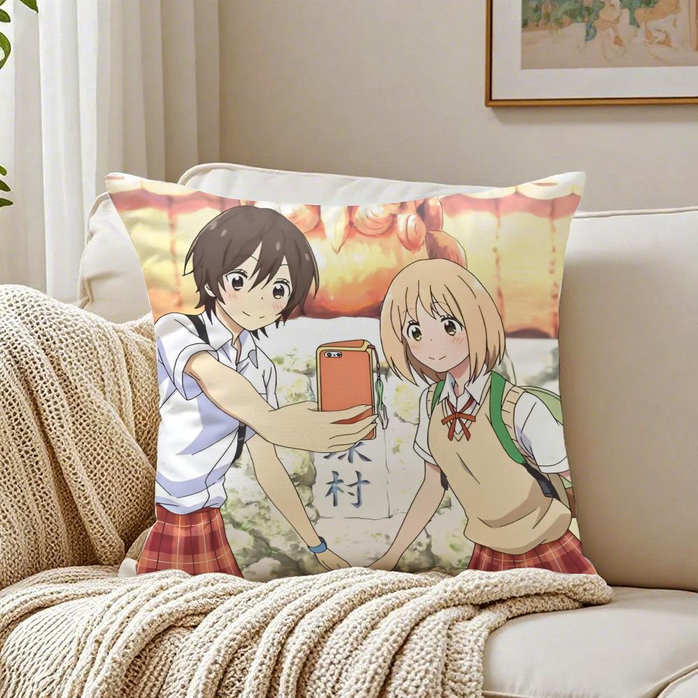 Sweet Yuri Japanese Manga AAsagao to Kasesan Cushion Cover Pillowcase Antidustmite living Room Sofa Decor Cushion Room