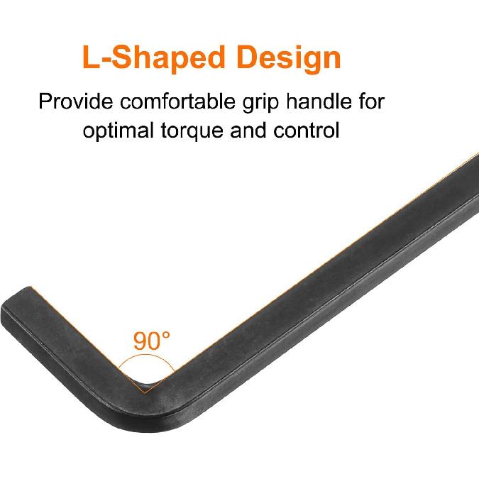 HARFINGTON 2pcs L-Shaped Square Head Wrench 9.5mm Carbon Steel L-Key 4 Points Metric Bolt Wrenches Repairing Tool for Basic Home Repair DIY Project