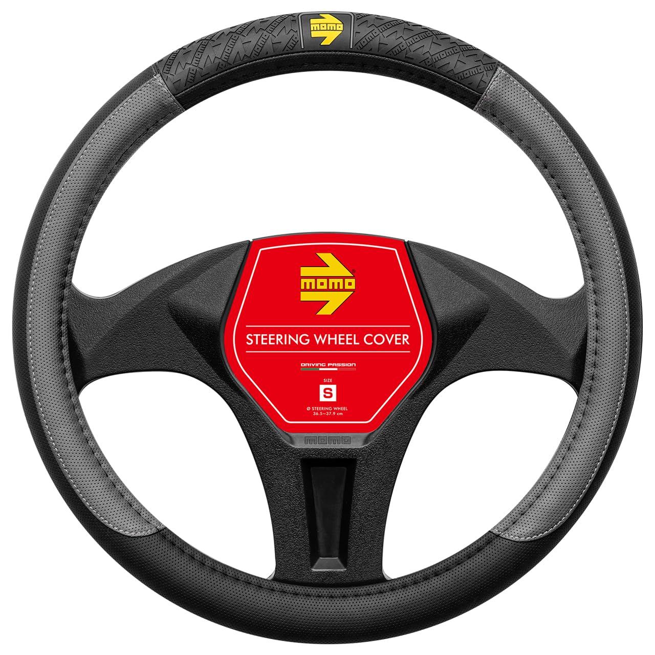 

MOMO Steering Wheel Size Gray V.I.P. Cover, Italy, Milan, Small, сірий колір