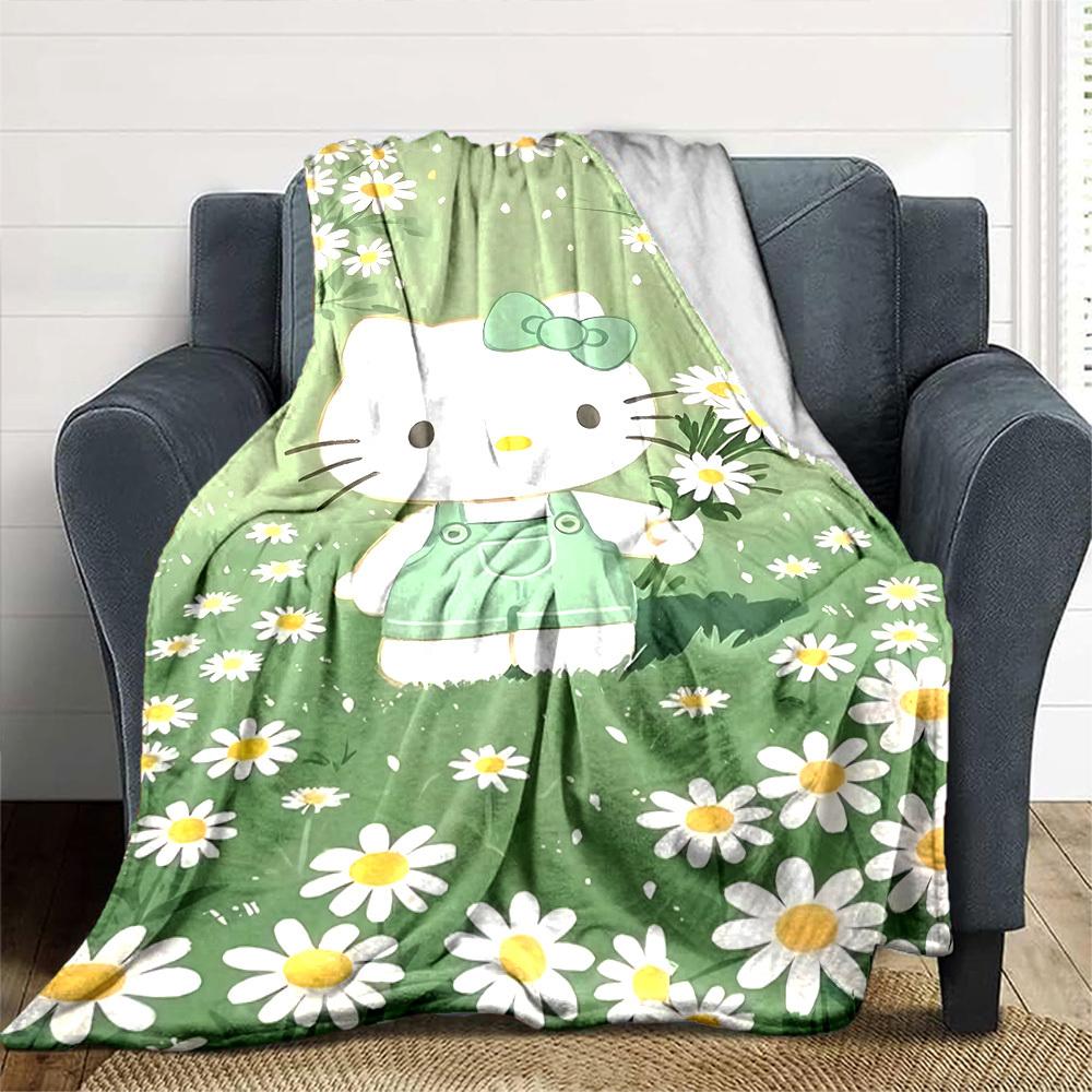 1 szt. Koc Hello Kitty Lekki flanelowy pled na sofę łóżko podróż camping salon biuro kanapę fotel