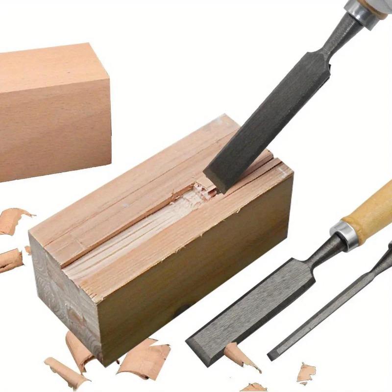 1set Including 4pcs 8/12/16/20mm Comfortable Beech Handle Wood Chisel with Wood Handles - Ergonomic Wood Carving Tools DIY