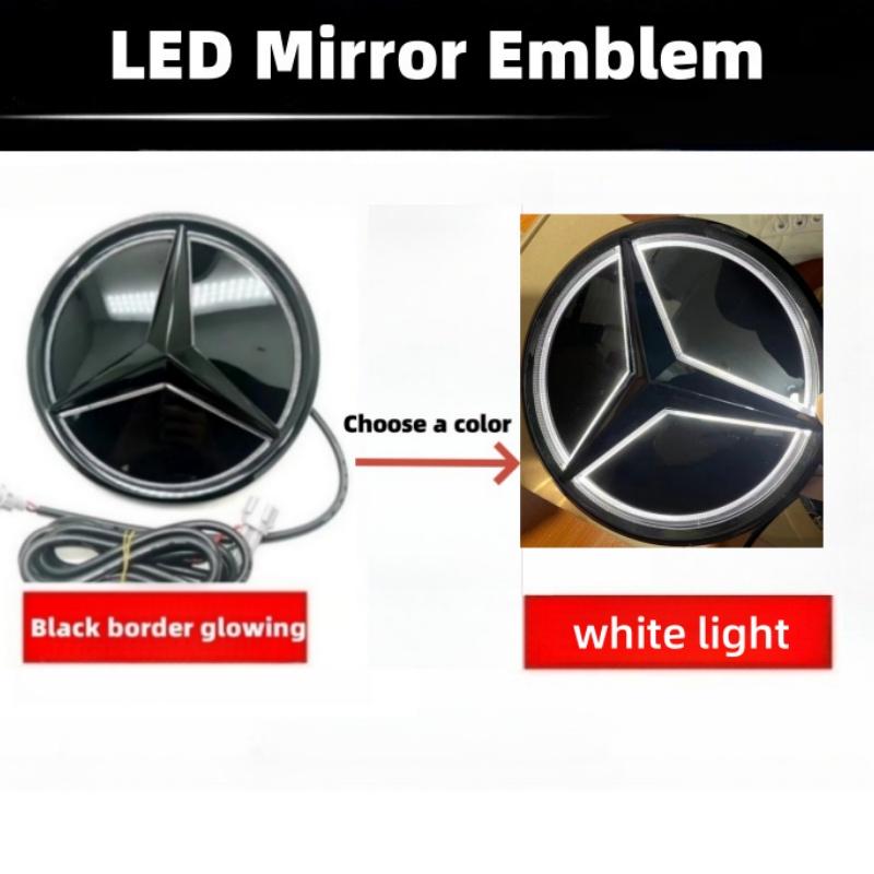 Bil Front Grill Stjerne Emblemer LED Belyst Logo Hvit Blå Rød Lys for Mercedes Benz W253 W204 W205 W213 glc gle w166 w176