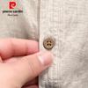 Pierre Cardin Men's 100% Linen Round Neck Short Sleeve T-Shirt