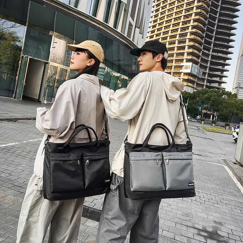 Japanese Classic Nylon Crossbody Bag, Men's Waterproof and Versatile Shoulder Bag, Multifunctional Large Capacity Workwear, Hand-held Mailman Bag