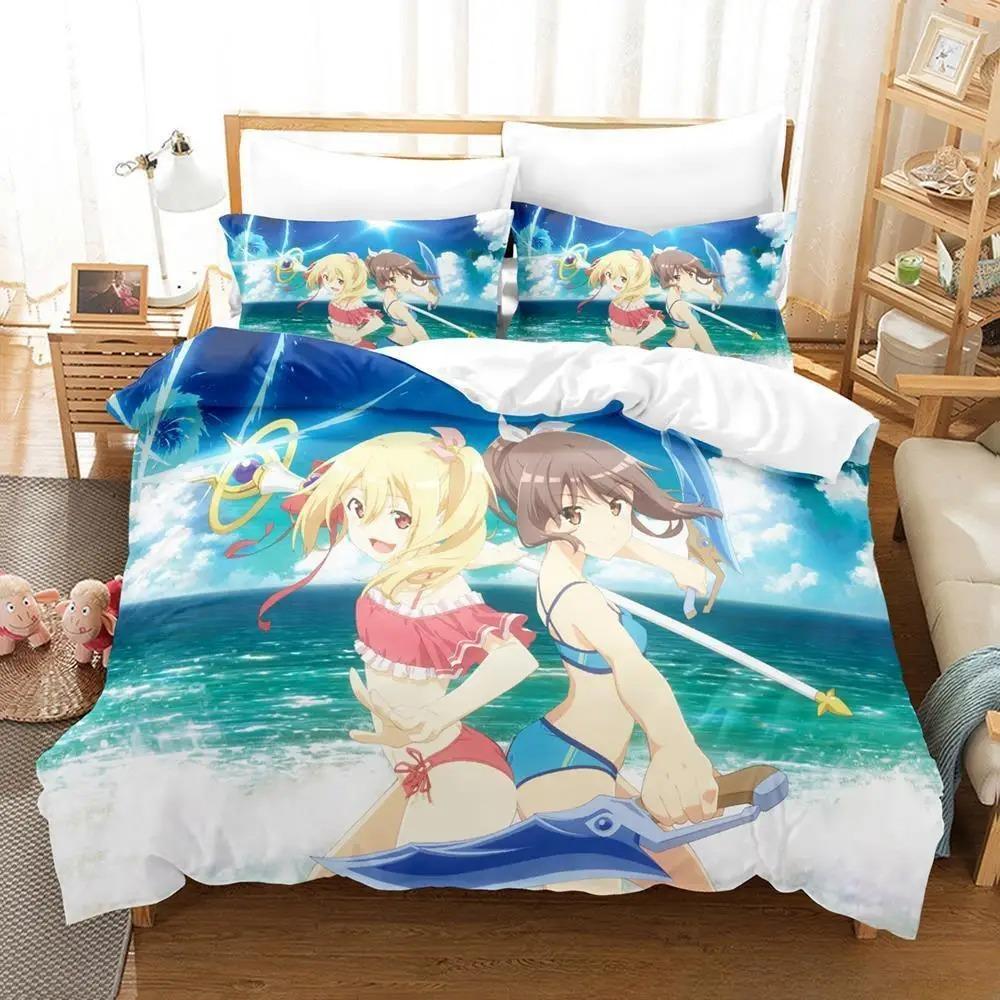 Anime BOFURI I Don’t Want To Get Hurt, So I’ll Max Out My Defense Bedding Set Single Twin Full Queen King Size Bed Set Adult Kid