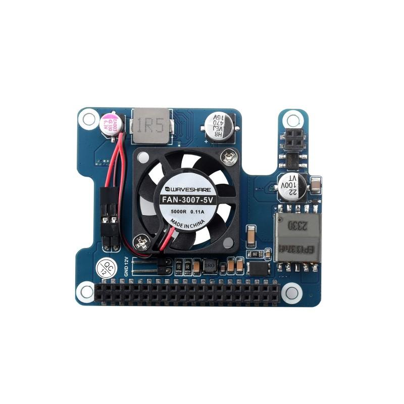 Power Over Ethernet HAT (F) for RPi 5 / CM 5, High Power,Onboard Cooling Fan,Metal Heatsink,Supports 802.3af/at Network Standard