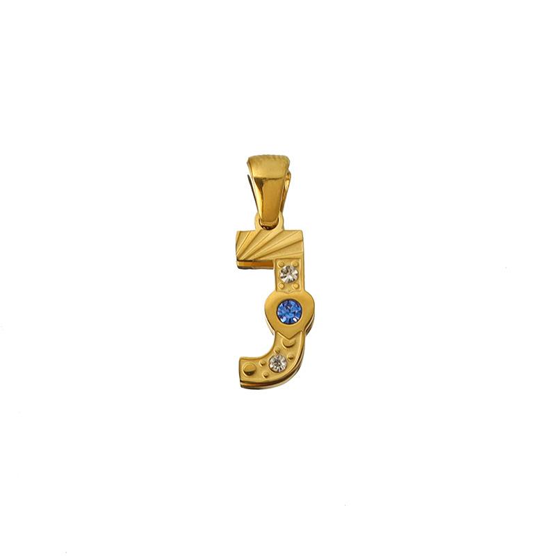 26 Letter Pendant Necklace 18K Pendant Series Ring Gold Color Independent Station Necklace Accessories Jewelry