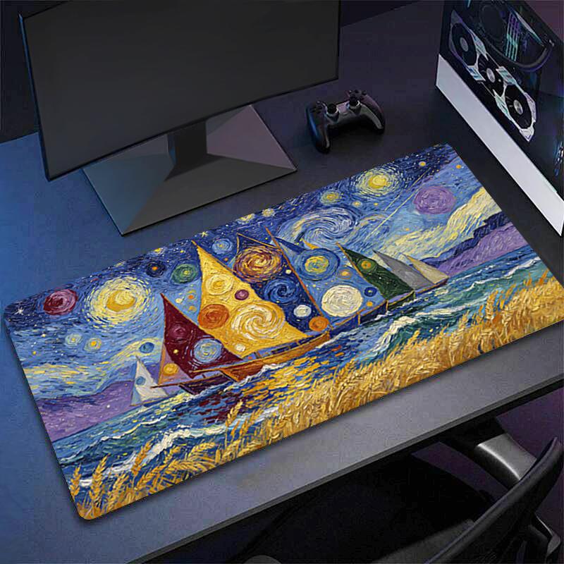 Mouse Pad Abstract Oil Painting Professional ESports Gamers Speed Pc Gaming Rubber Keyboard Notbook Desk Mat Mousepad