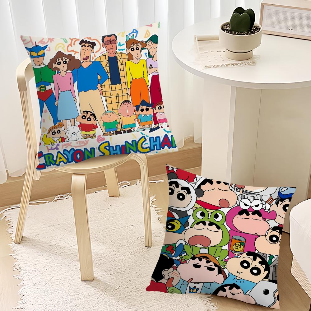 Anime C-Crayon-Shin-chan Cute cushion cover Living Room Headboard Bedroom Office Cushion Cushion Sofa Nap Time Pillow Case