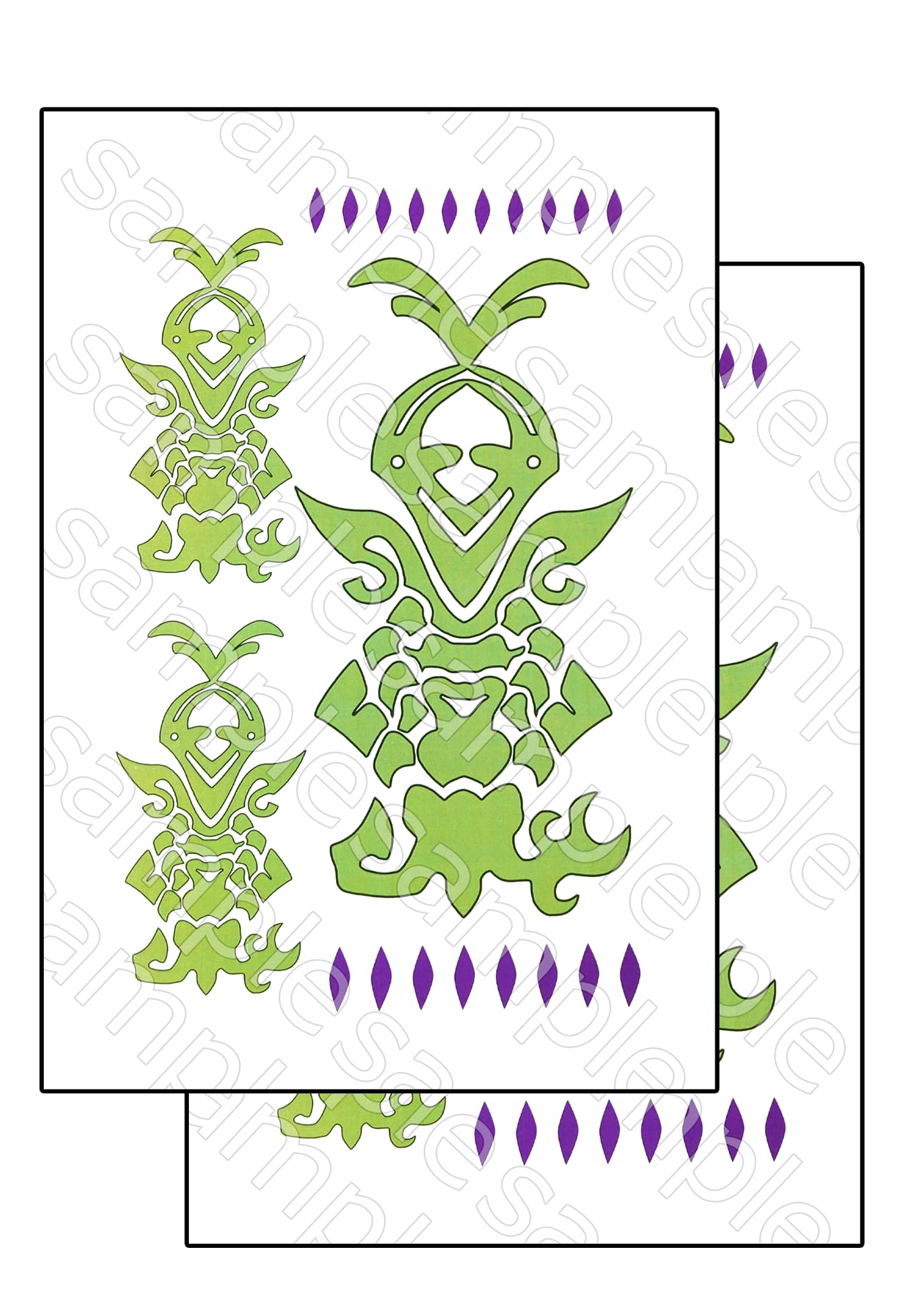 

Genshin Impact Xiao Shou Tattoo Stickers for Cosplay, Doujinshi, Events, Costumes, School Festivals, and Halloween! (Xiao Shou Right Arm Pattern x2)