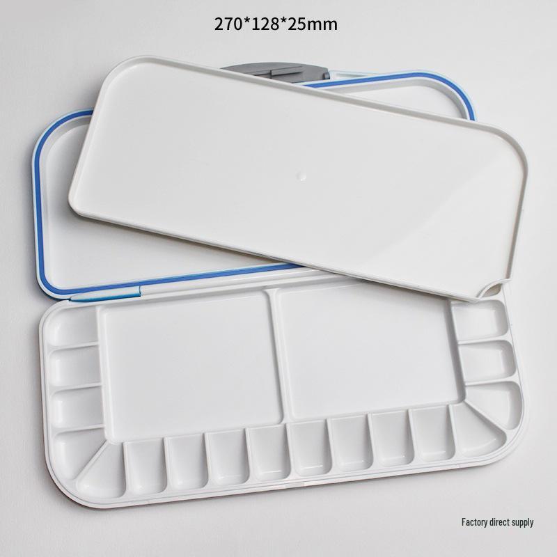 Multifunctional Watercolor Palette: 33/18 Grid Foldable Mixing Box with Flip-Top for Gouache Paints