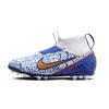 Mercurial Superfly 9 Jr Zoom Assassin 15 Academy CR7 AG Artificial Ground Cushioning Mid-Top Soccer Shoes Kids Soccer Shoes Blue White DQ5322-182