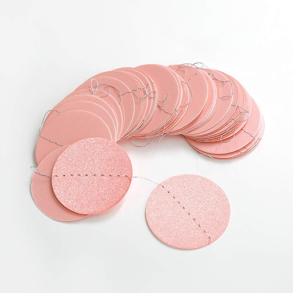 Cheerland Circle Dots Garland for Wedding Party Decorations Winter Wonderland Hanging Circle Streamers Dot Backdrop Backdrop Banner Decor for Bday