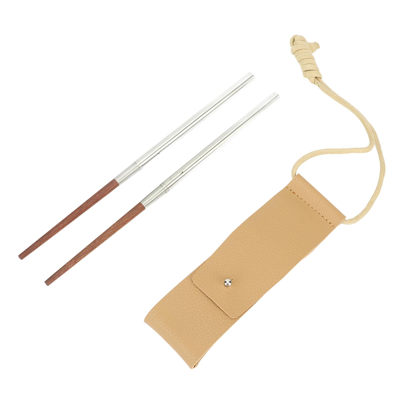 

Складные деревянные палочки для еды Портативные разборные деревянные столовые приборы Палочки для еды для кемпинга на открытом воздухе