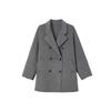 Demana British Writer Women's Double-Breasted Wool Blend Coat