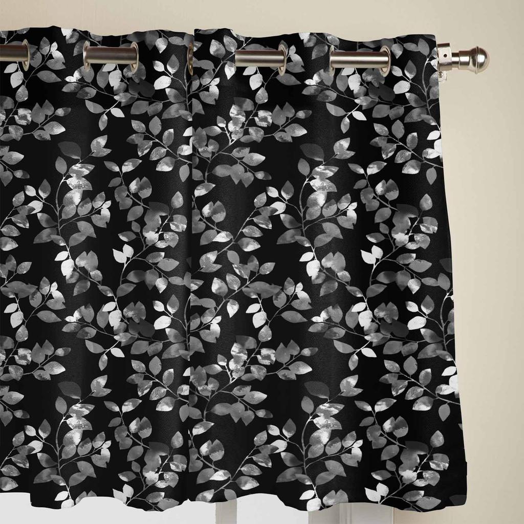 Leaves Plant Window Curtains for Living Room Luxury Bedroom Curtain Kitchen Blinds Drapes Curtains