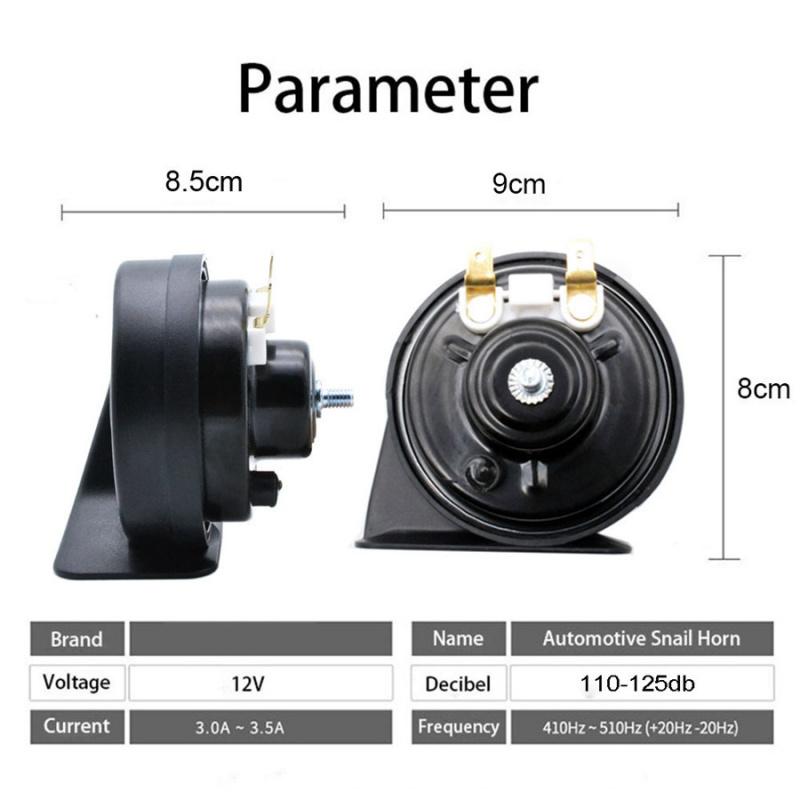 2X 410Hz/510Hz Snail Horn 110-125Db For Car Motorcycle Truck Waterproof Us Stock