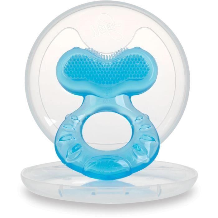 Anneau de dentition - NUBY - Teethe-eez - Silicone - Dès 3 mois - Bleu
