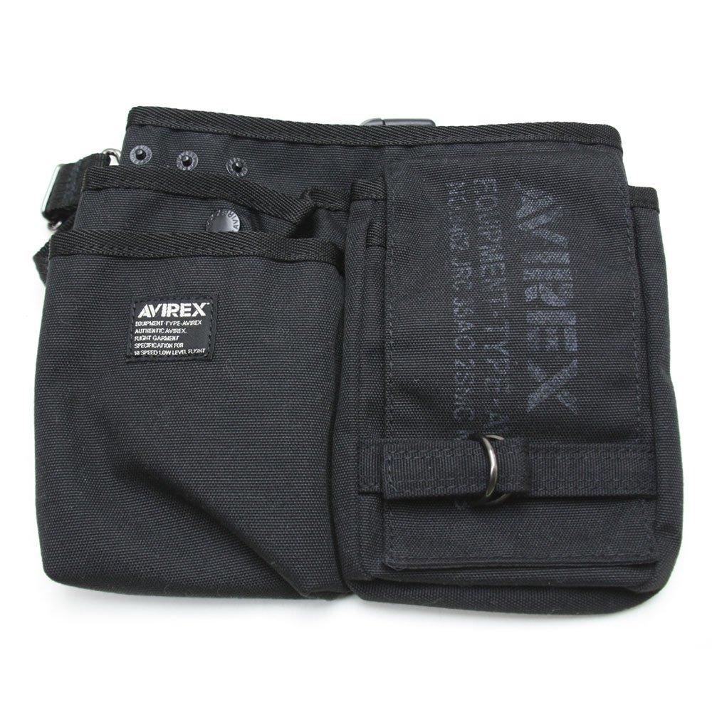 

AVIREX Eagle Shoulder Bag, Waist Pouch, and Hip Bag, 2-Way for Men and Women, AVX342L (Avirex-013) (Black)