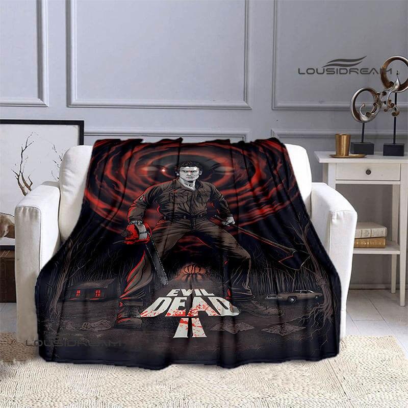 Decken mit Aufdruck „The Evil Dead“, für Kinder, warme Decken, weiche Flanelldecken, Heimreisedecken, Geburtstagsgeschenke