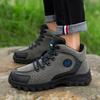 Outdoor Hiking Shoes Men Anti-Slip Plush Thick-Soled Breathable Comfortable Ankle Boots Men Durable Casual Shoes Men