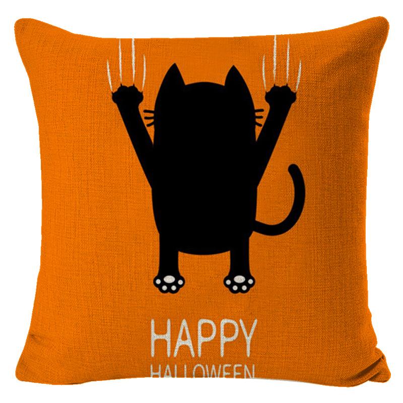 Pillow Cover Halloween Funny Atmosphere Decoration Car Cushion Room Bedside Cushion Sofa Waist Cushion Cushion Cover