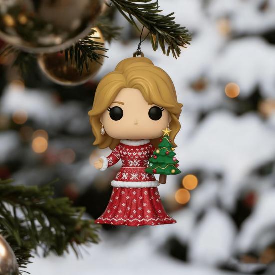 Advent Calendar 24 Days Countdown Box PVC Ornament with Surprise Miniatures Christmas Countdown Decor for Tree And Collectors