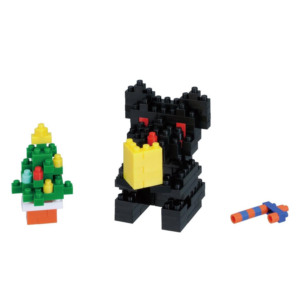 Nanoblock Weihnachtskarte Weihnachtsbaum Schwarzbär NBGC006