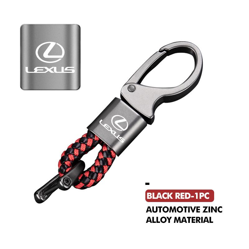 For Lexus Car Logo Metal Braided Rope Keychain Key Ring Accessories IS350 ES350 IS250 IS460 IS220h IS300 LX570 UX250h DV6