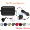 Sinovcle Car Parking Sensor Parktronic 4 Sensors 22 mm With Buzzer Reverse Backup Radar Buzzer System 8 Colors 12V