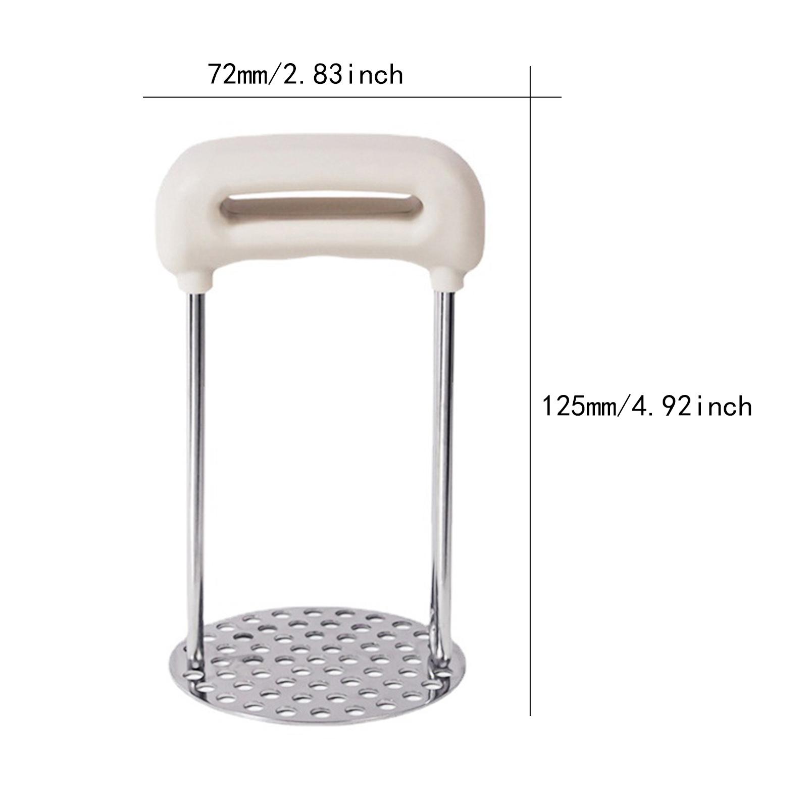 

Portable Manual Potato Masher Compactor Small Kitchen Tool for Baby Food Fruit Baking - Efficient Potato Pressing Accessory білий
