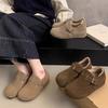 Women's Large Size Soft Sole Winter Warm Fur One Snow Boots Padded Lined Ankle Boots Anti-slip Hiking Casual Sports Cotton Boots