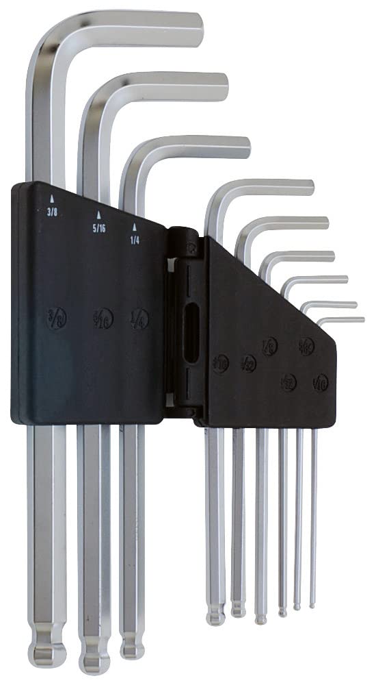 SK11 Ball Point Hex Wrench Inch SLBW09ISL Set, Size, 9-Piece Set, Approx. 25° Inclination, Semi-Long,