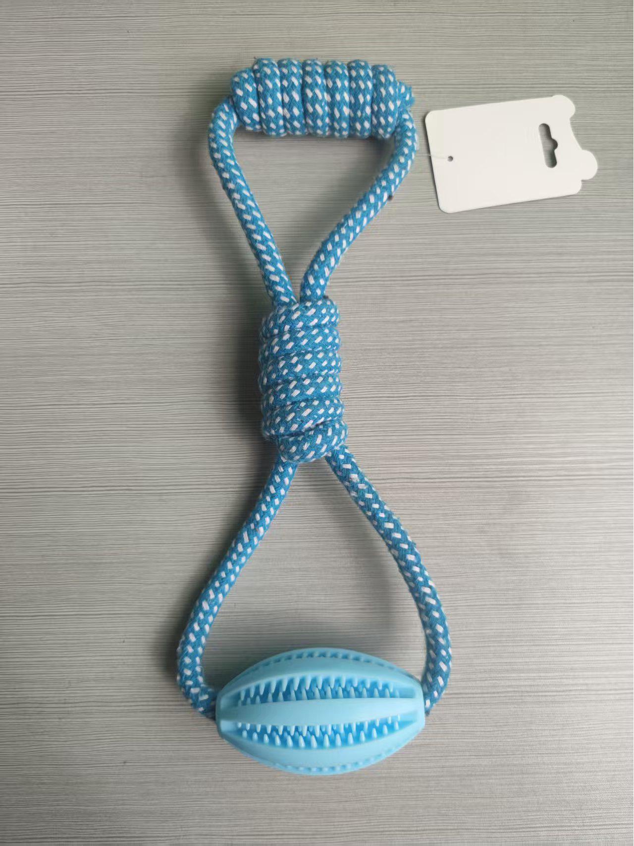 

Pet Dog Toy: Cotton Rope Watermelon Ball - Teething, Chew & Treat Dispenser for Dogs & Cats 35.5cm - 145g небесно-голубой