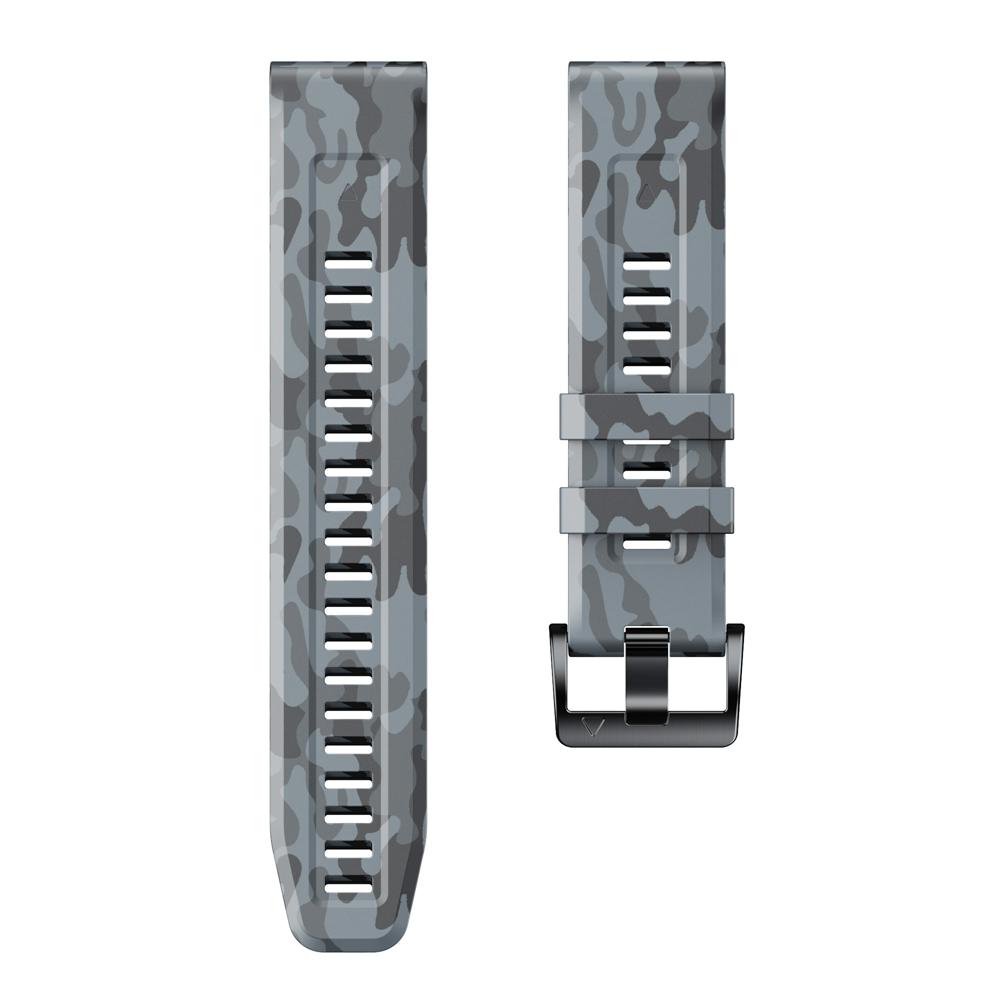 22/26mm Camouflage Silikon Uhrenarmband für Garmin Fenix 8 Pro E 8 7X 7/Instinct 2x/Tactix 8 7X/Forerunner 970 965 Uhrenarmbänder